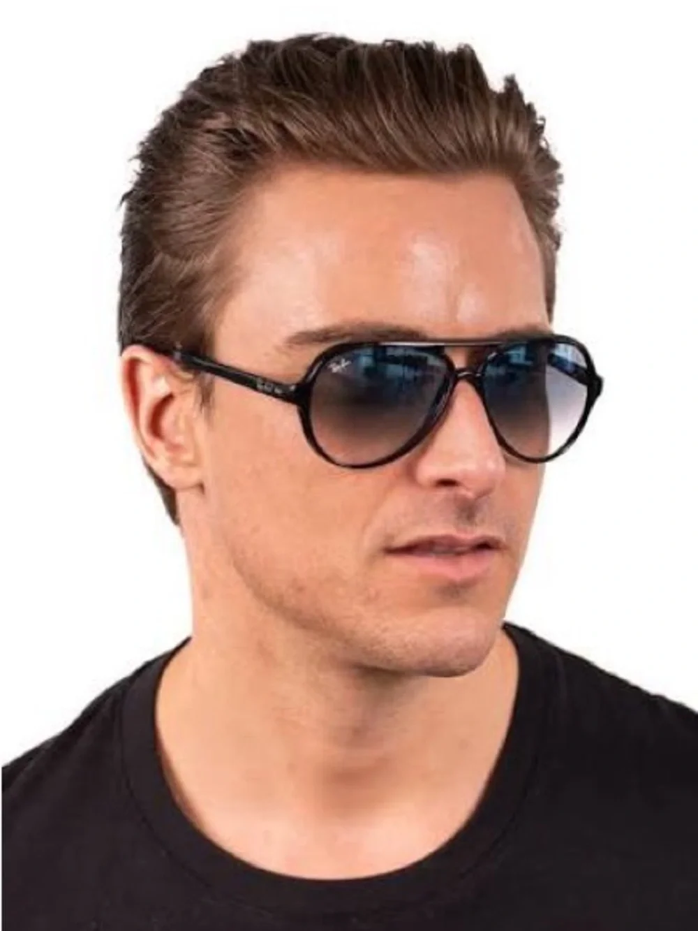 Ray-Ban Rb4125 Plastic Aviator Sunglasses Cat 5000 Black Frame Gradient 601/32